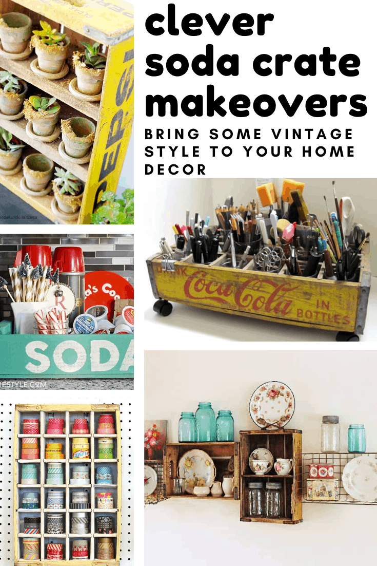 Quick! Run to the flea market and stock up on vintage soda crates - because these repurposing diy projects are so much fun!