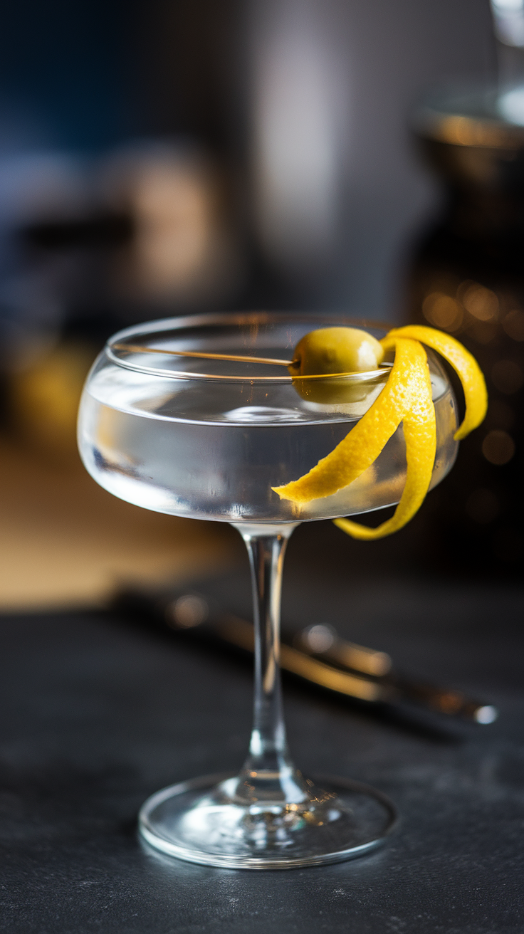 The Vodka Martini with a Lemon Twist is a refreshing take on the classic martini, perfect for anyone looking for a sophisticated yet simple cocktail. This drink highlights the smoothness of vodka, complemented by the zesty brightness of fresh lemon. It's a delightful choice for any occasion, whether you're winding down after a long day or entertaining guests.