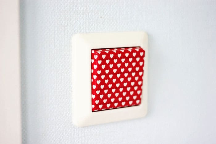 Washi tape light switch