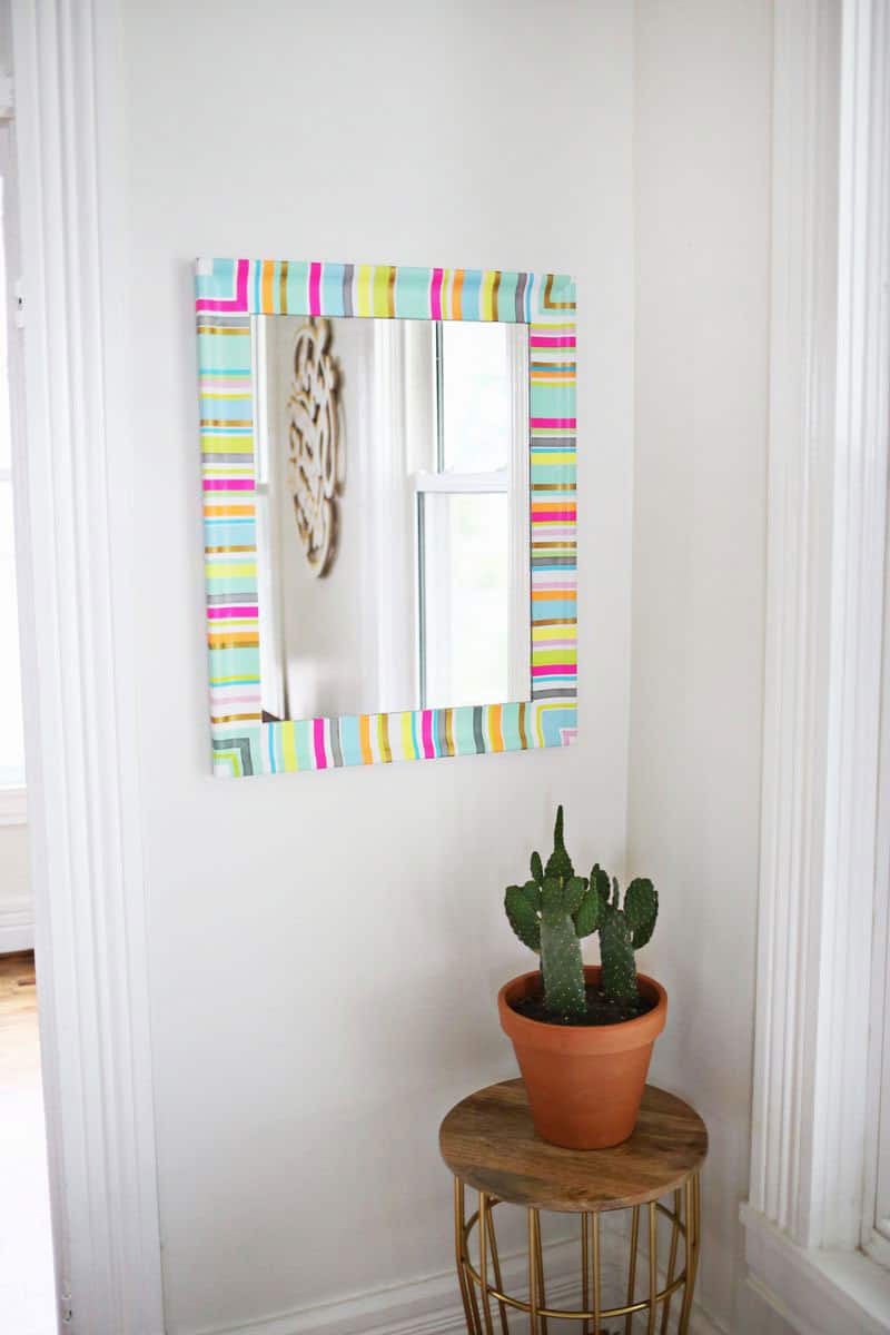 Washi Tape mirror makeover