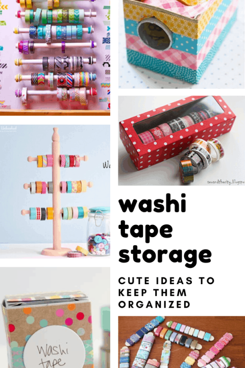 So many cute ideas for DIY washi tape storage organziers so I can keep my stash under control!