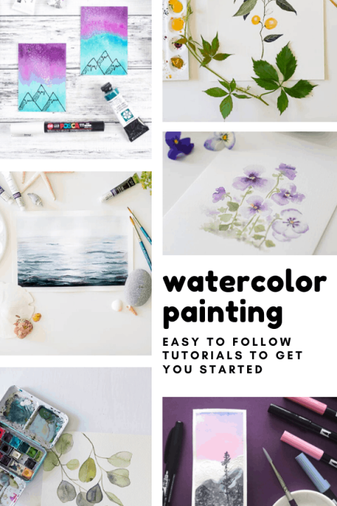 Loving these watercolor painting tutorials - so easy to follow with step by step instructions and videos. Great for self care!