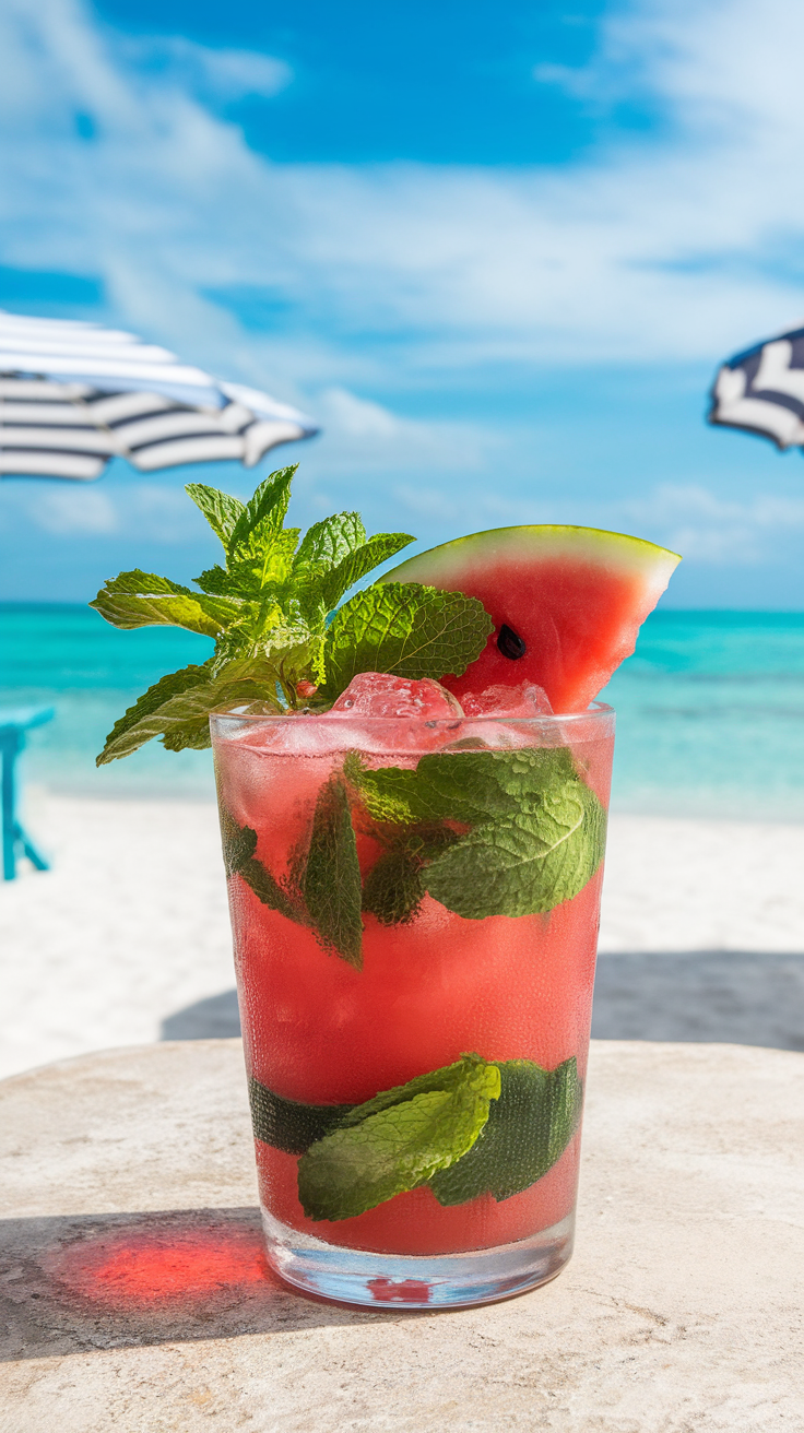 Imagine yourself on a sunny beach, a refreshing drink in hand. That’s the vibe a Watermelon Mojito brings! This cocktail is a delightful twist on the classic mojito, blending fresh watermelon with mint and lime for a burst of flavor. It's perfect for a hot day, making it a favorite for summer gatherings.