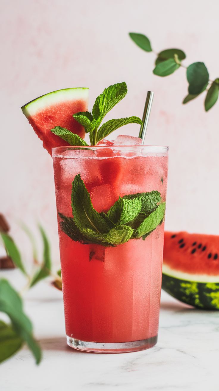 This Watermelon Mojito Mocktail is a refreshing and light drink that's perfect for warm days. It combines the sweetness of fresh watermelon with the coolness of mint, creating a delightful balance of flavors. Not only does it taste amazing, but it’s also super easy to whip up, making it a great choice for gatherings or just a relaxing afternoon.