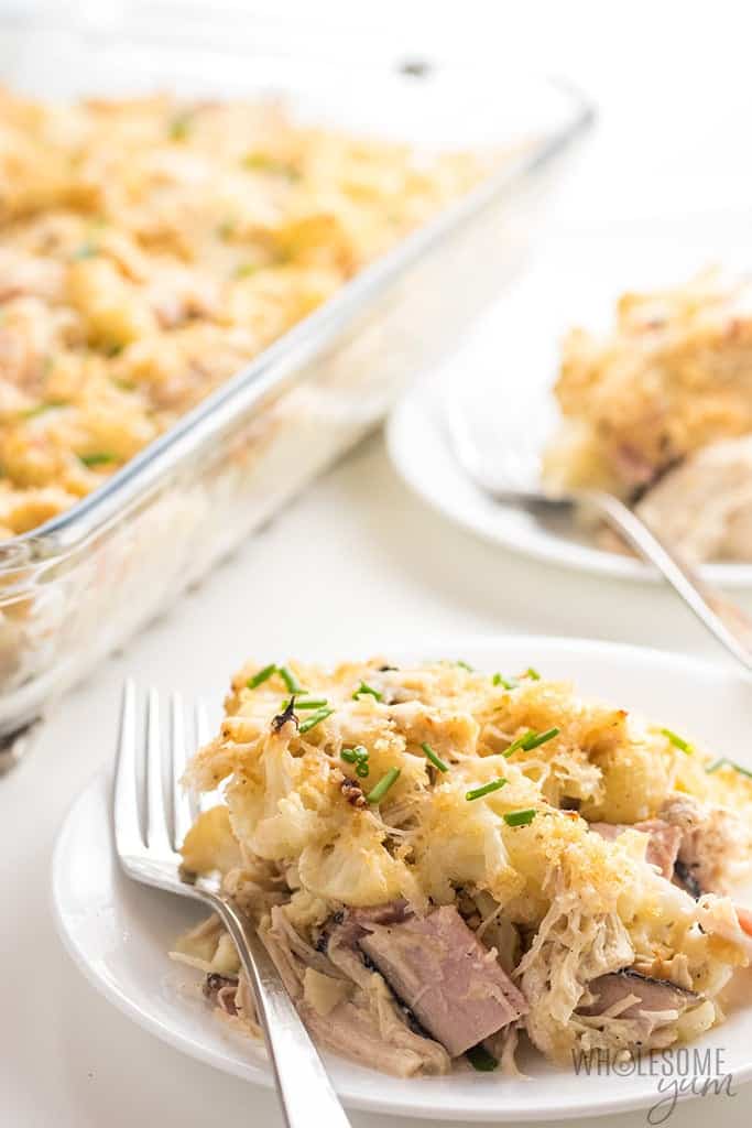 Keto Low Carb Chicken Cordon Bleu Casserole