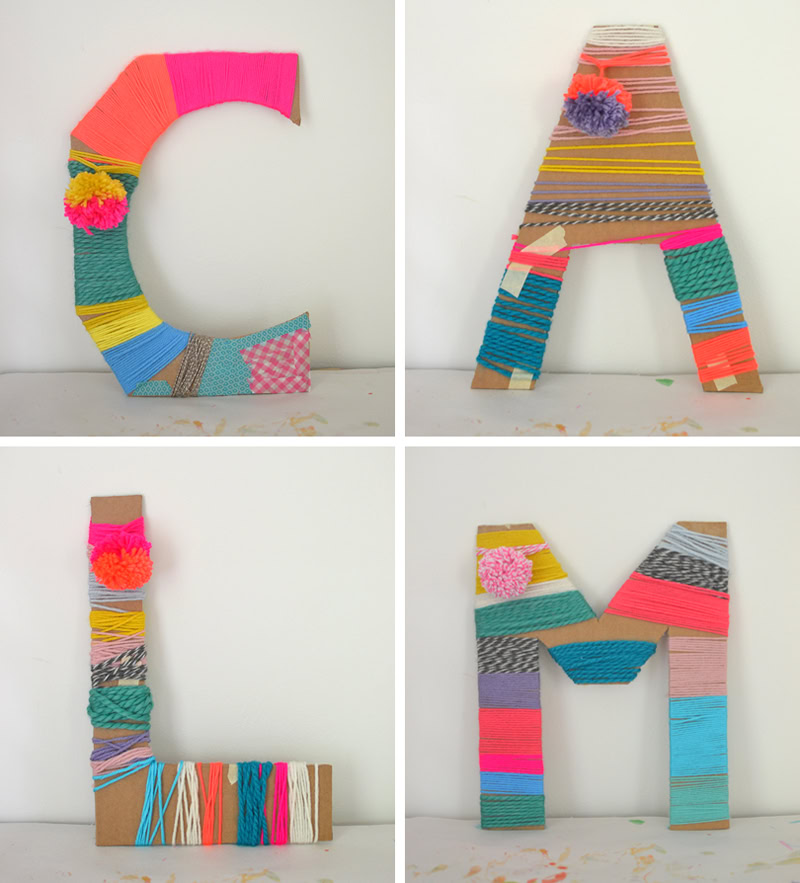 DIY Designer Cardboard Letters - Today's Creative Life