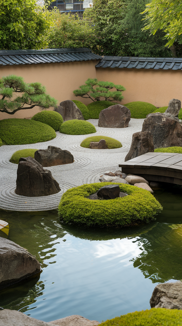 Transform your yard into a tranquil retreat with a zen garden. The strategic placement of barriers like rocks, shrubs, or bamboo creates a peaceful and private atmosphere.